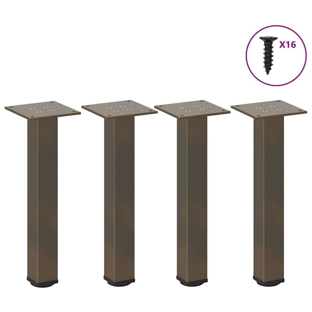 Nogi do stolika kawowego 4 szt. Naturalna stal 30-32 cm Stal vidaXL