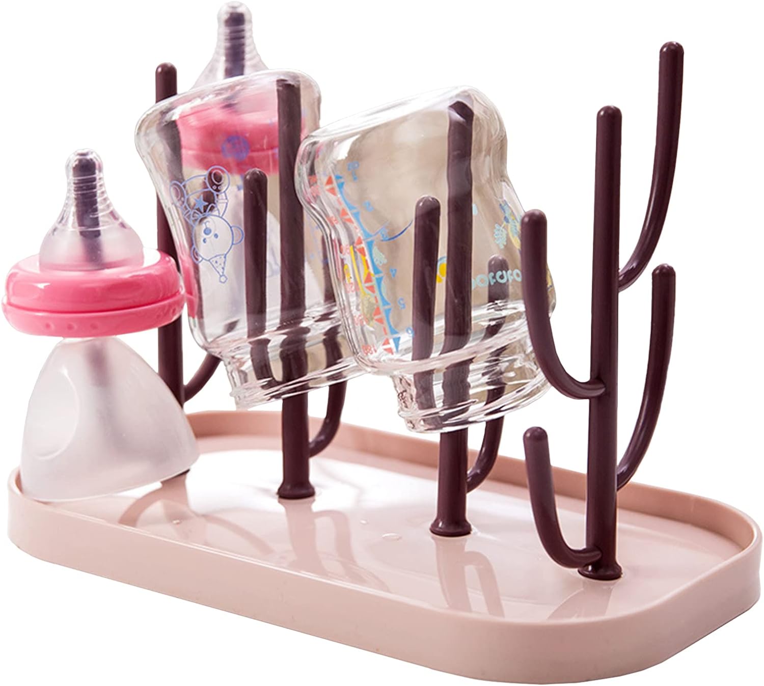 Suszarka do butelek dla niemowląt Rose, składana suszarka do butelek, ociekacz do butelek w kształcie drzewa, syfon do butelek dla niemowląt, ociekacz