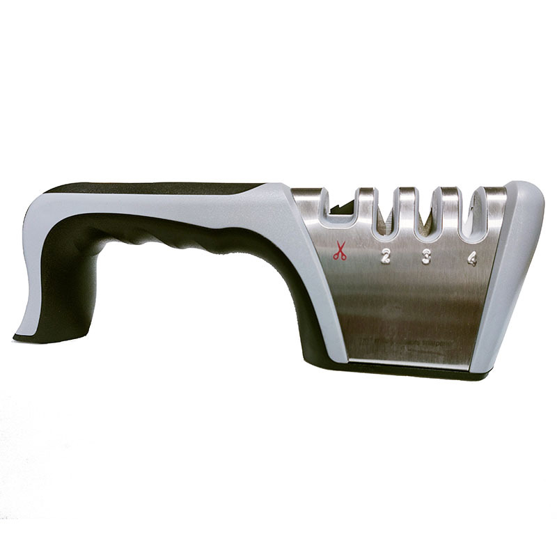 Ostrzałka do noży, profesjonalna ostrzałka do noży 4 w 1 z parą rękawic antyprzecięciowych, ostrzałka do nożyczek i noży kuchennych o różnych rozmia