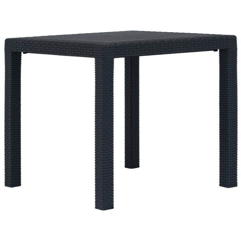 Stolik ogrodowy, 79x79x72 cm, plastik stylizowany na rattan vidaXL