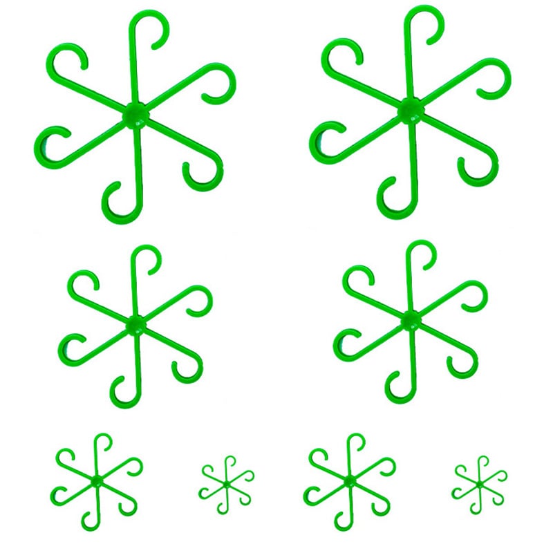 Wielokrotnego użytku wsporniki łodyg roślin pnących do wnętrz (zielone, 8 szt.)