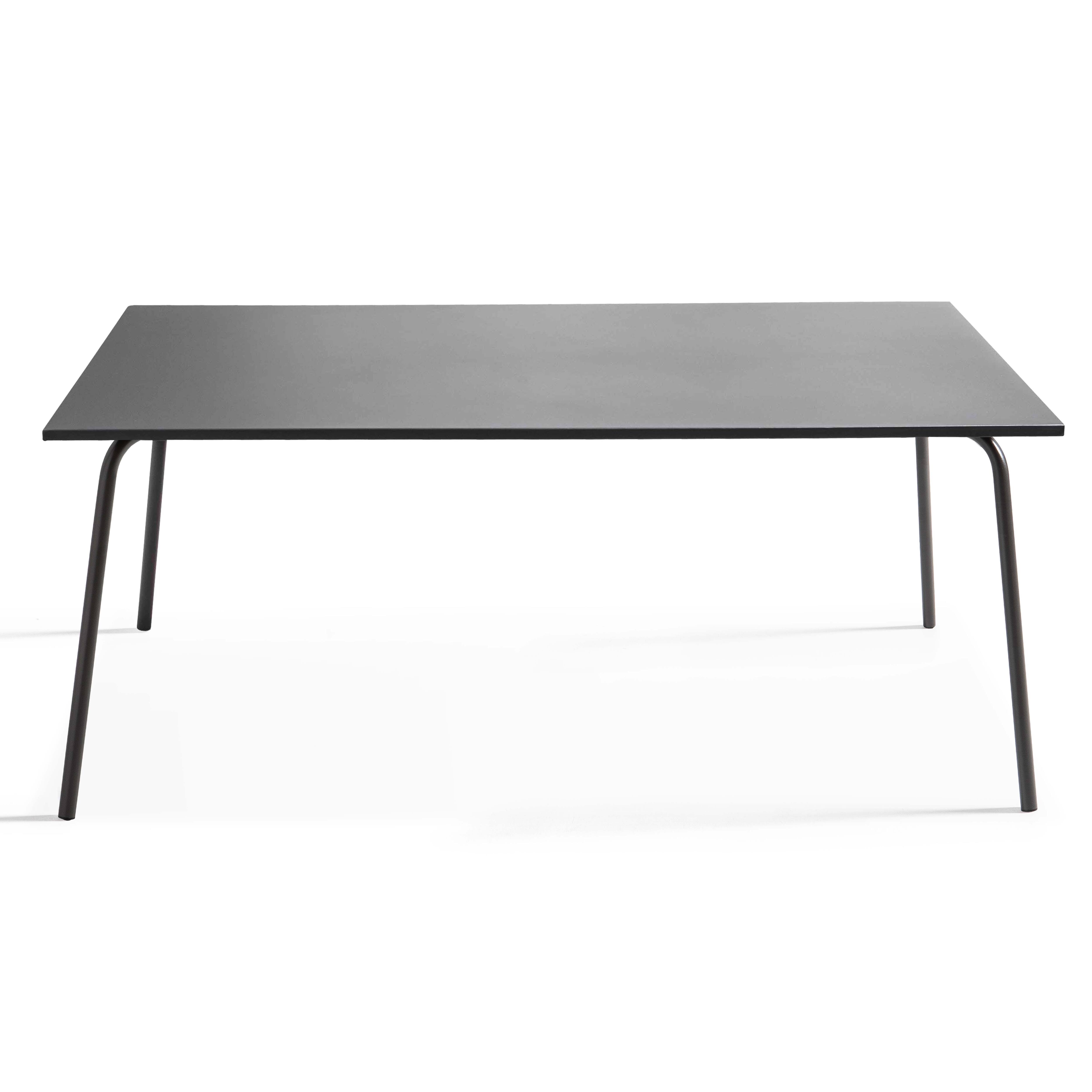 Ensemble table de jardin et 6 chaises en métal anthracite , Palavas - Oviala - 4