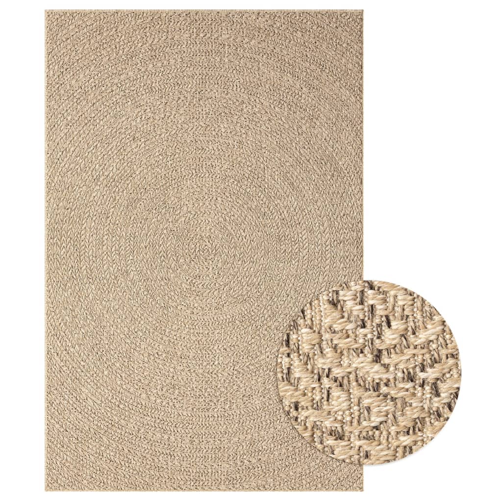 Tapete para interior e exterior | Tapete de jardim 140x200 cm aspeto de juta CFW836916 - 2