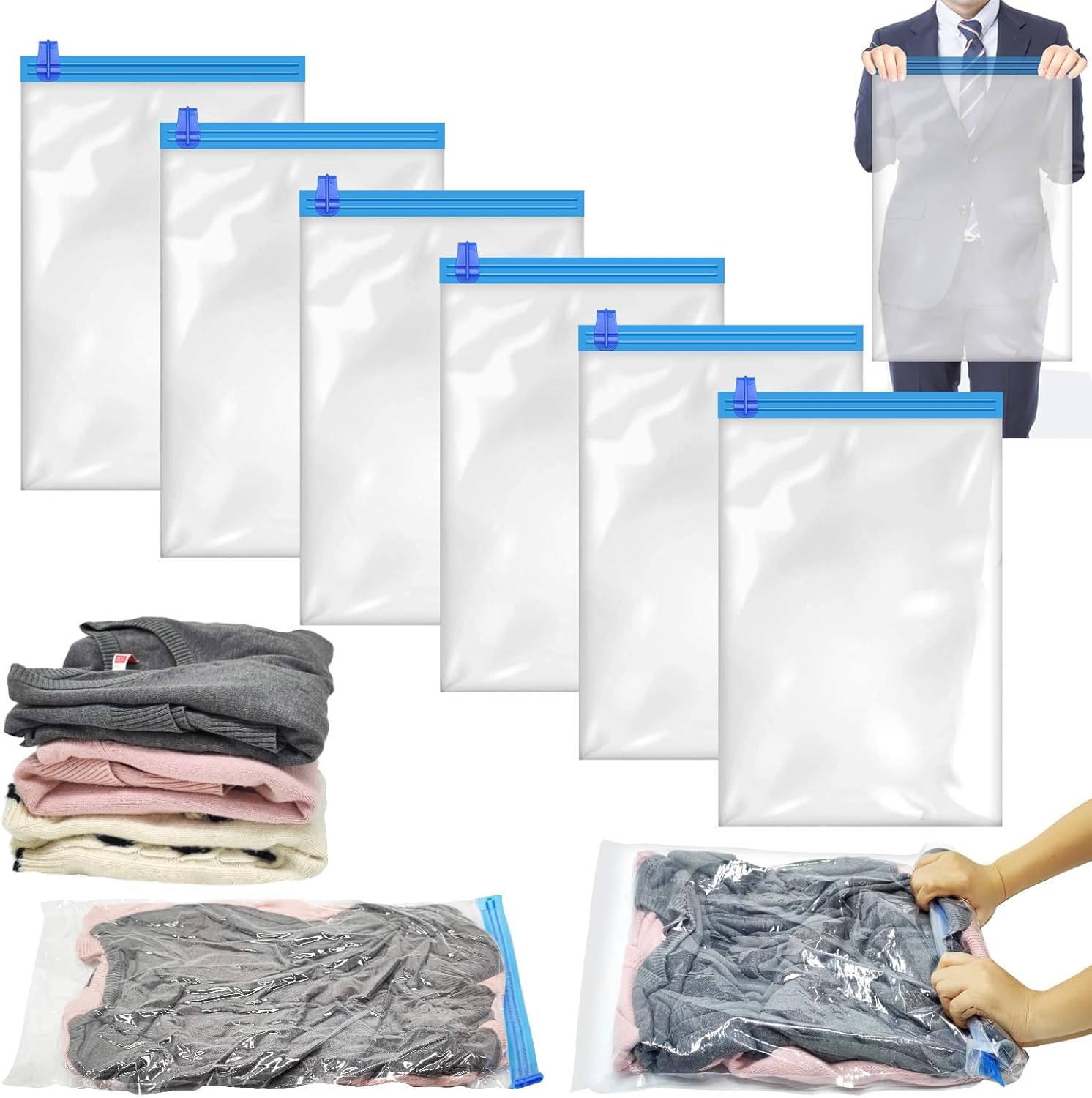 Sacchetti sottovuoto da viaggio 60 x 40 cm, pezzi, sacchetti
