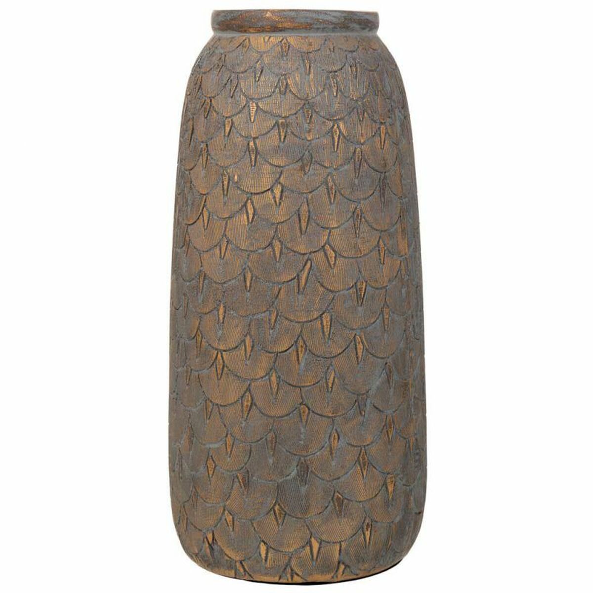 Vase en polyrésine marron 15x15x31h - 5