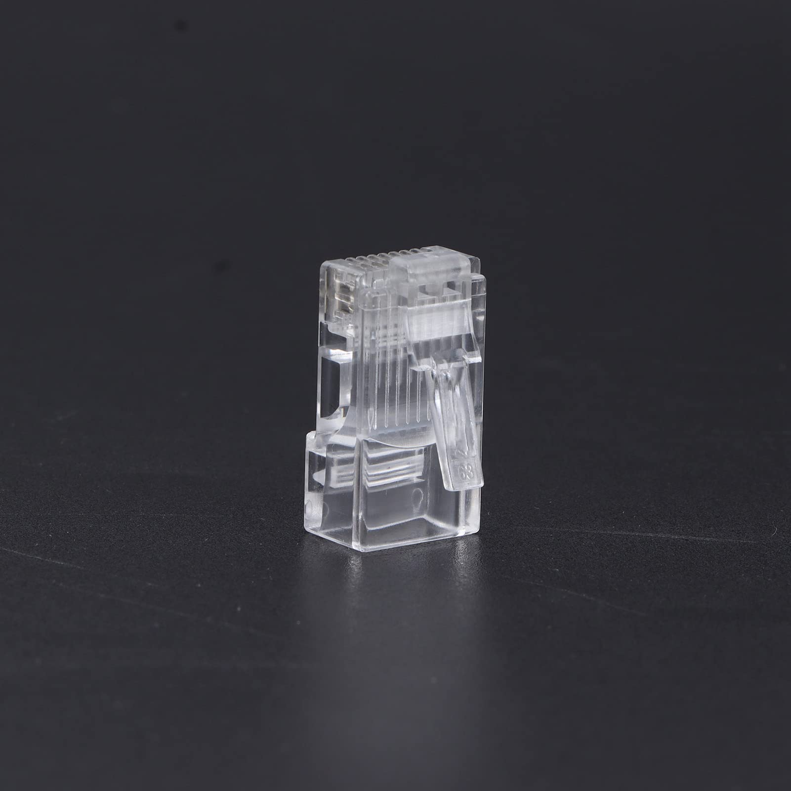 100 pezzi di teste di cristallo di rete placcate in oro connettori per cavi ad alta tenacità terminali a spina - 8