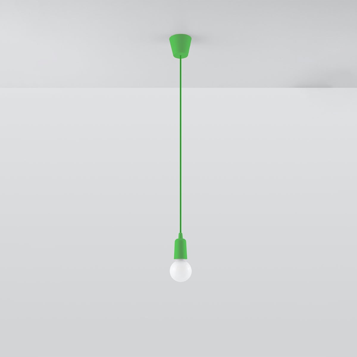 Lampa wisząca ASTIS 1 zielony LED 4000K - 9x9x90cm Sollux