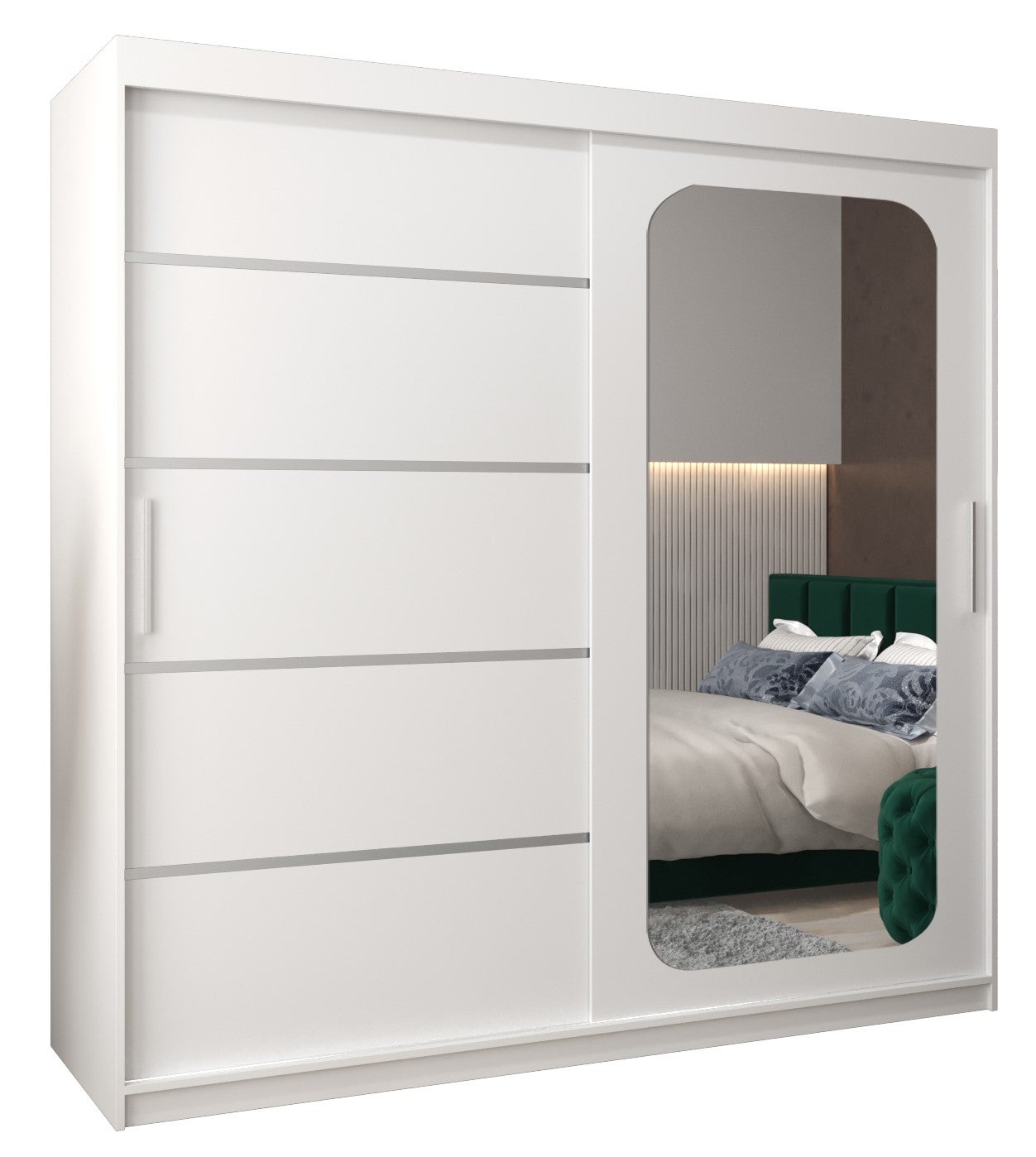 Szafa przesuwna garderoba PROMO V2 200 x 62 x 200 cm Biały - Abiks Meble