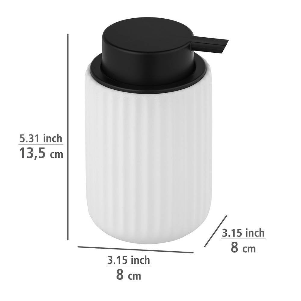 Distributeur de savon liquide BELLUNO, céramique, blanc, 500 ml, Wenko, WENKO - 4