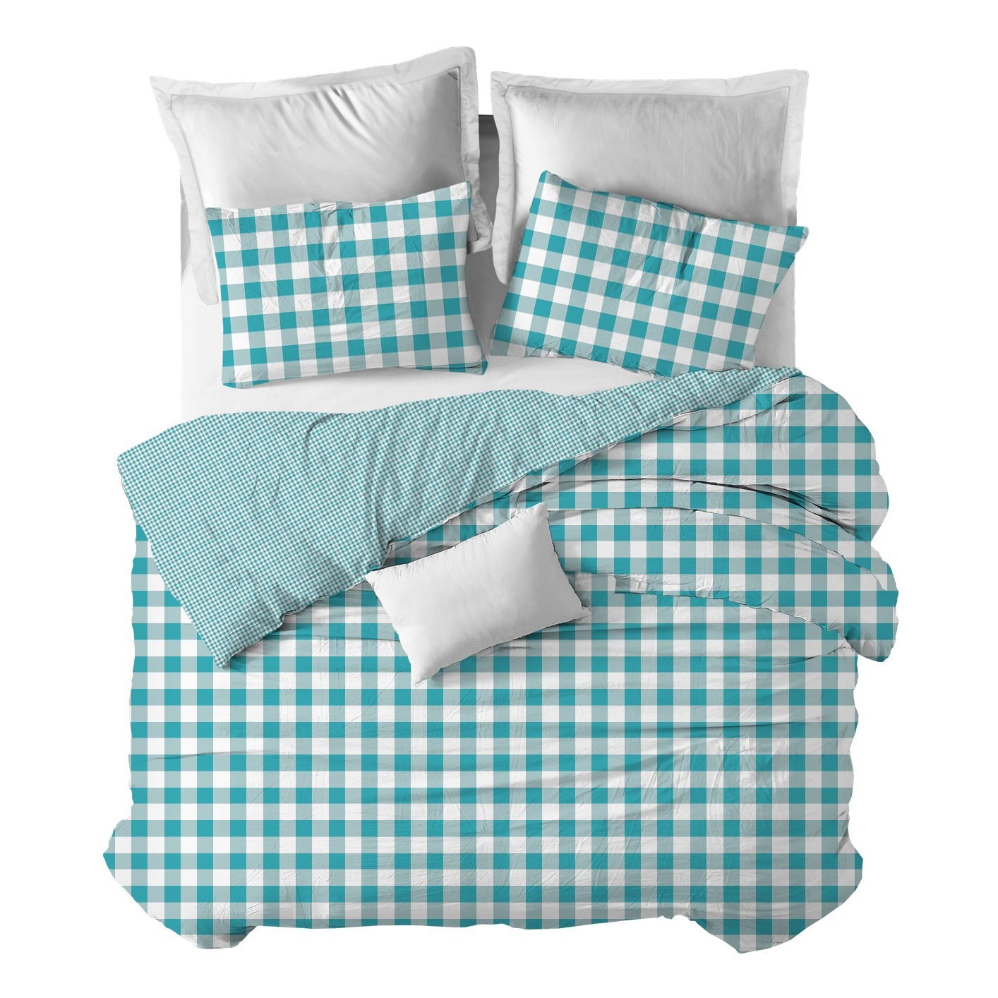 Copriumino Vichy 220x270 (Letto 135) Blu - 2