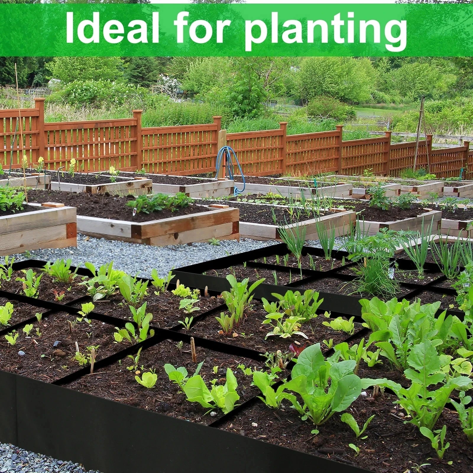 Cama de jardim elevada para vegetais, 2 pacotes, saco de cultivo espaçoso com 4 grades e 8 grades para plantio de flores e vegetais - 6