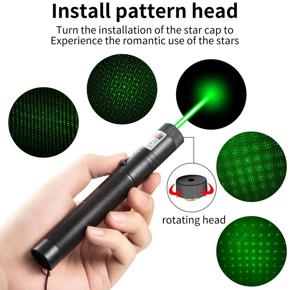 Pointeur Laser Vert Rechargeable USB avec Projection Étoilée – Lampe Laser pour Présentation et Entraînement - 4