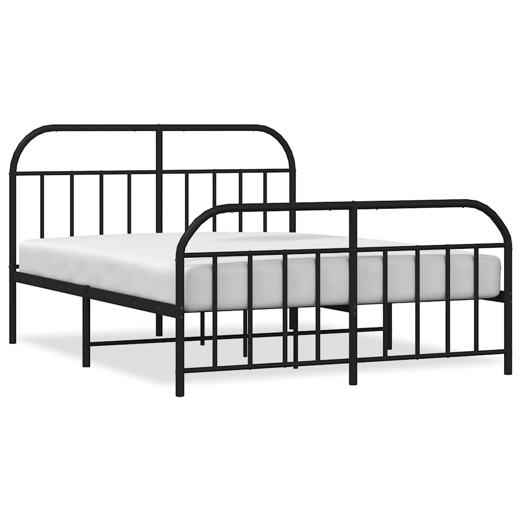 Łóżko Metalowe Czarne Rama Łóżka Ze Stelażem Do Sypialni Pokoju 183x213
