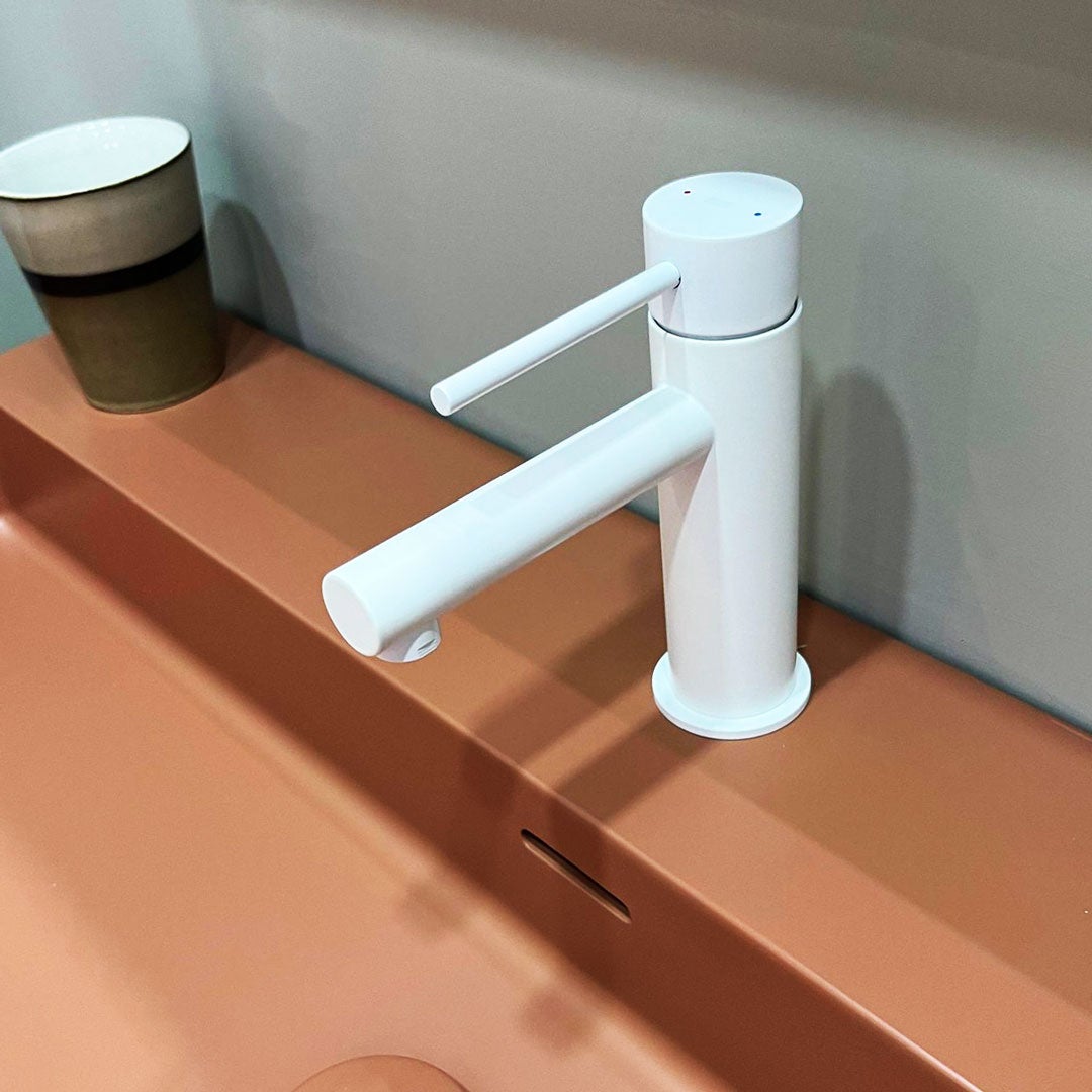 Luisa mezclador de lavabo bajo blanco - 5