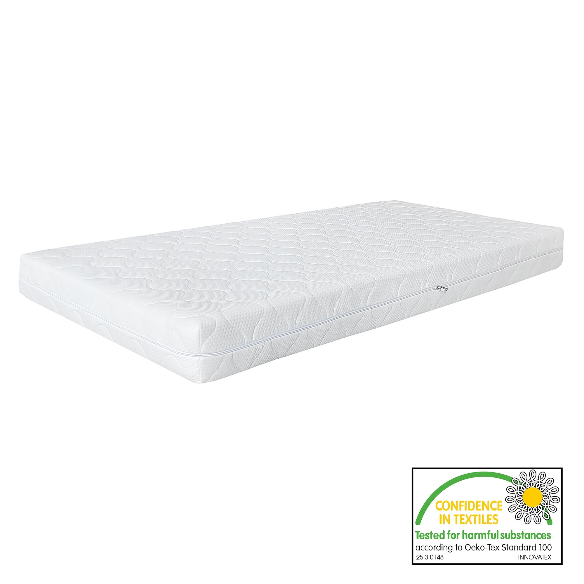 Lit d'enfants Tipi 90x200 cm naturel style indien bois de pin massif avec matelas H:16 cm housse amovible sommier à lattes d'intérieur filles garçons - 4