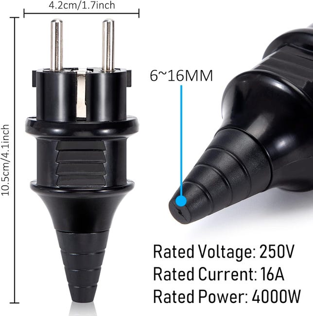Debflex 713010 Presa 250 V 2P Elettrico Spina Maschio Pin D.4mm Protegees Uscita Destra a Parrucchiere - Bianco Debflex 713010 Presa 250 V 2P Elettrico Spina Maschio Pin D.4mm Protegees Uscita Destra a Parrucchiere - Bianco