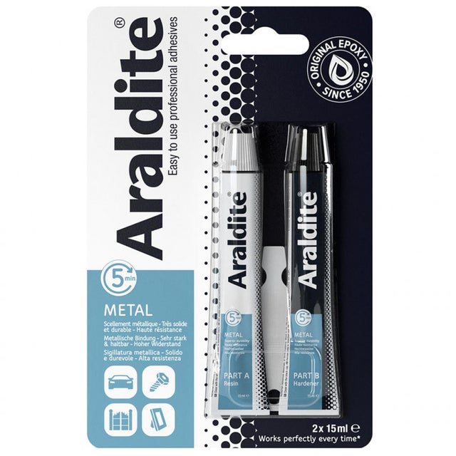 Colle 'métal' 2x15ml en tube ARALDITE