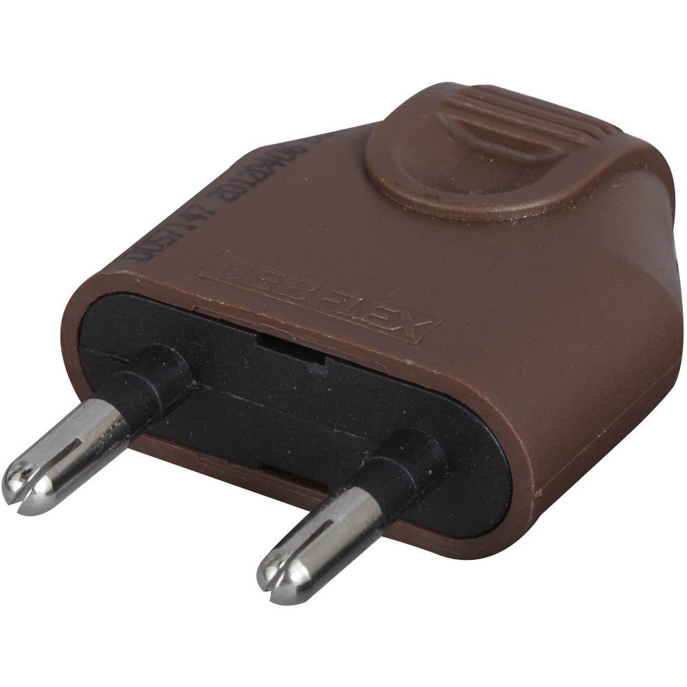 FICHE MALE 2P 6A DROITE A COIFFE MARRON - 3