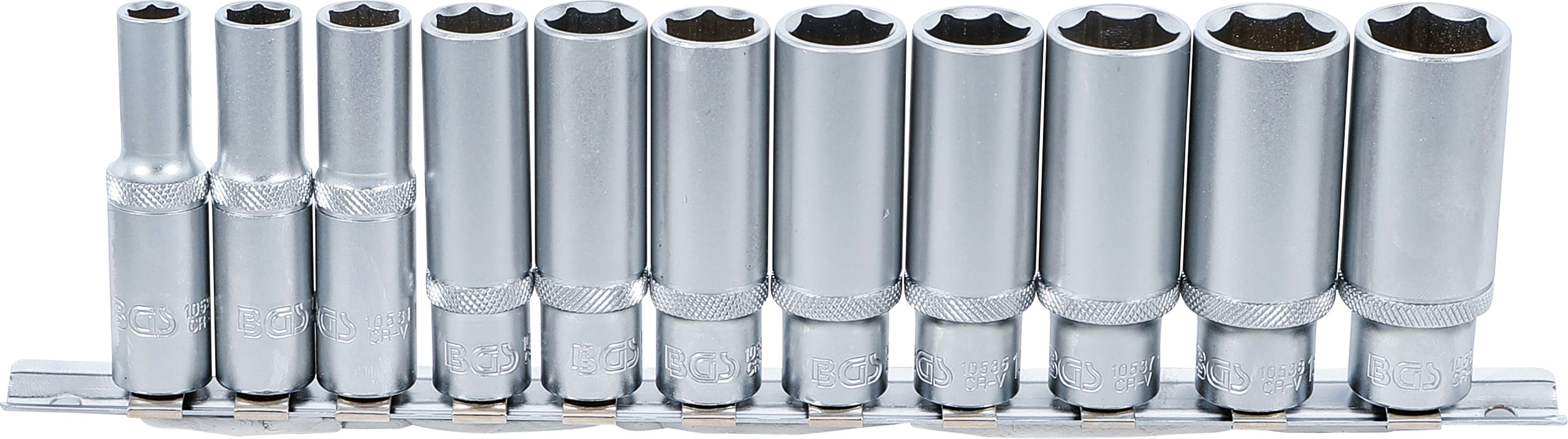 Zestaw nasadek BGS Pro Torque nasadki głębokie 8-19mm stal chromowo-wanadowa
