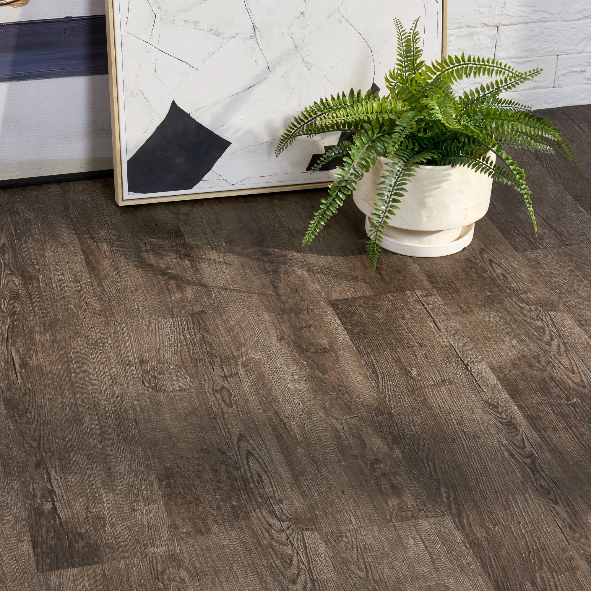 Revêtement de Sol Adhésif Valona PVC Vinyle 28 Pièces 3,92 m² Dark Oak Chêne Foncé [neu.holz] - 2
