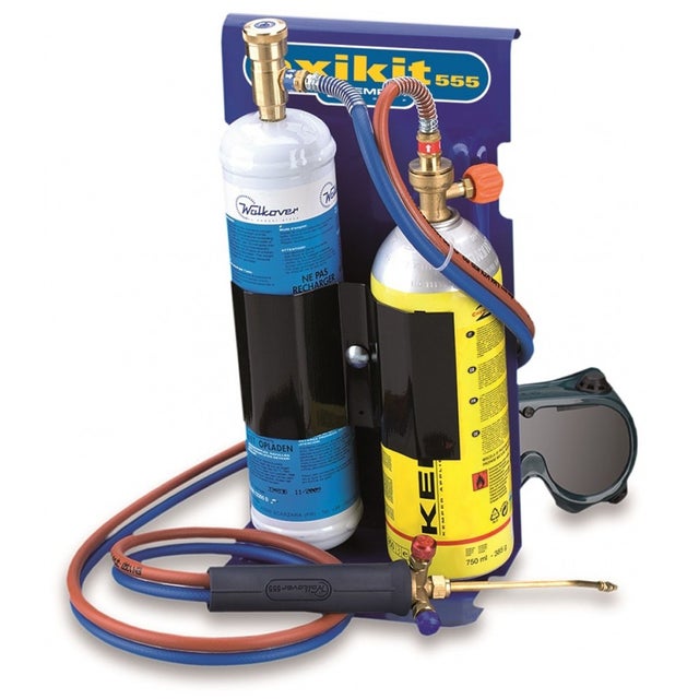 Chalumeau oxygène propane 3300°C – Kit complet bi-gaz KEMPER OXYKIT 555K – Brasage, soudage et coupe acier jusqu'à 5 mm