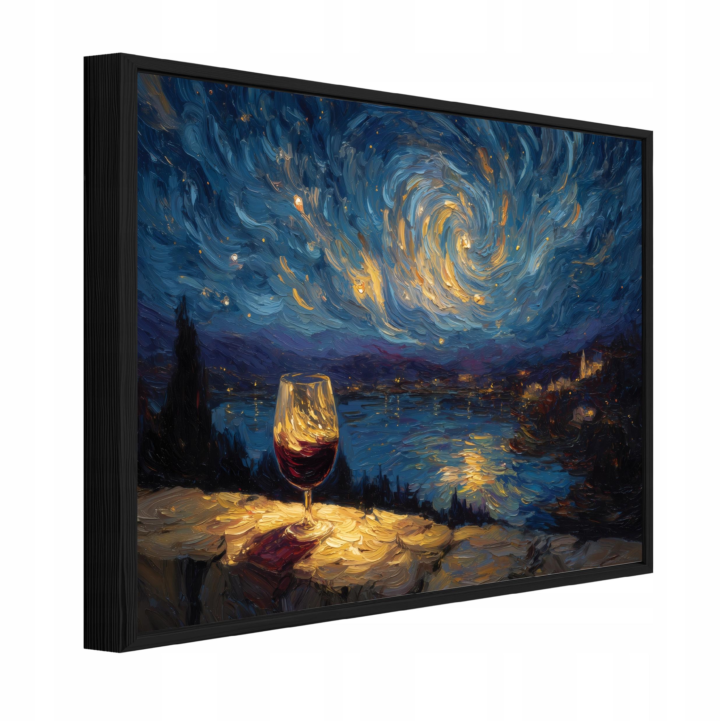 Tablou Canvas peisaj albastru Tablou decorativ Rama Neagra Living Bucatarie Tablouri de perete 60x40 cm