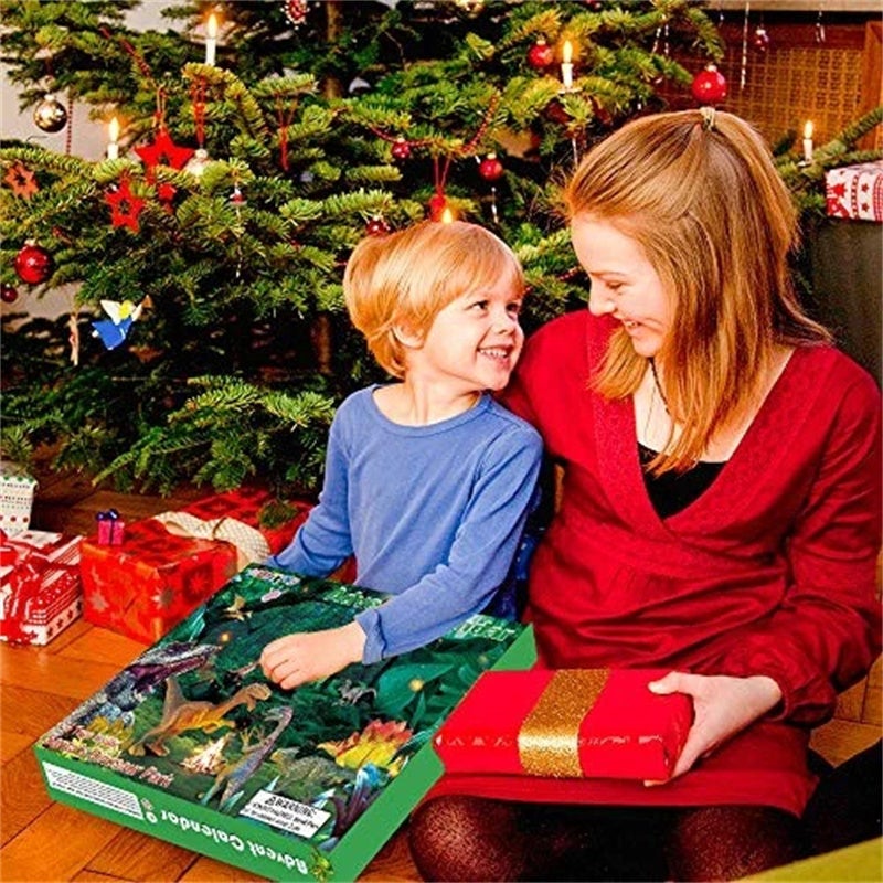 Calendario dell'Avvento con dinosauri, calendario del conto alla rovescia di 24 giorni, regalo a sorpresa, riempitivo per sacchetti regalo - 4