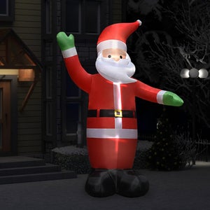 Outsunny Babbo Natale Gonfiabile 240 cm con Luci LED e Soffiatore - Decorazione Natalizia