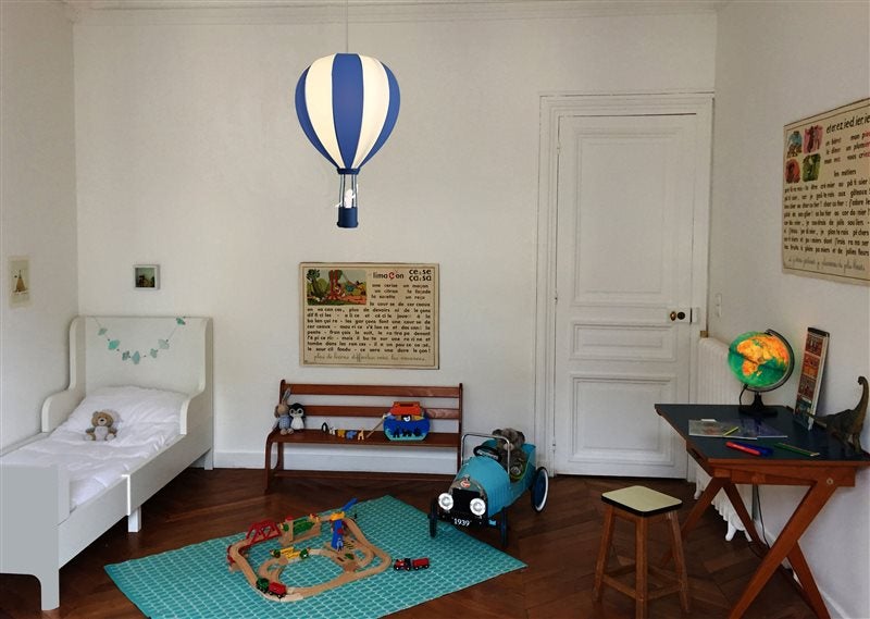 Lampe suspension enfant MONTGOLFIERE - R&M Coudert - bleue - 4