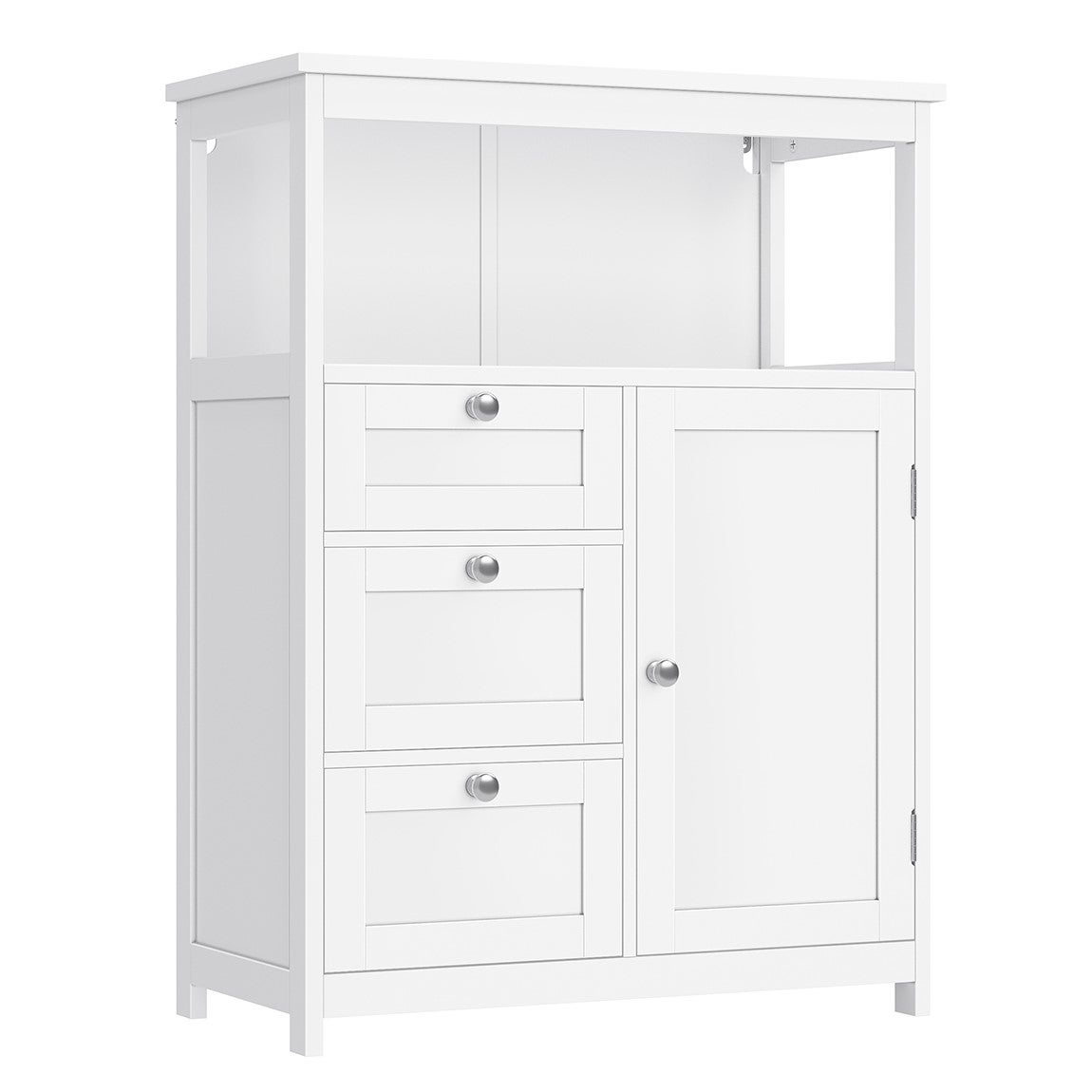 Vasagle Blanco Mueble De Baño Armario De Baño Unidad De Almacenamiento De Baño Estantes - Imagen 3