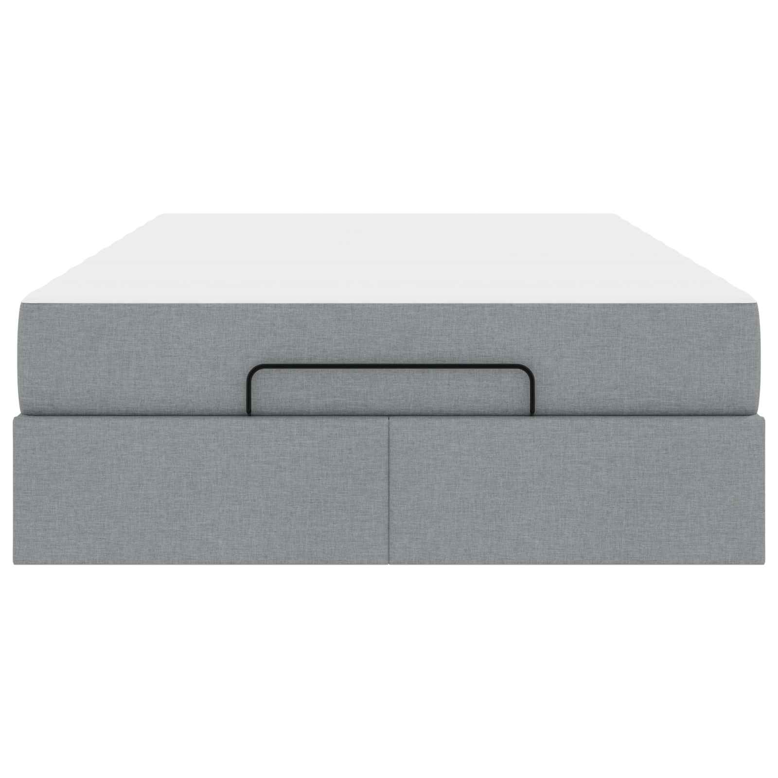 Cadre de lit avec matelas, 2 pièces, gris clair, tissu - 6