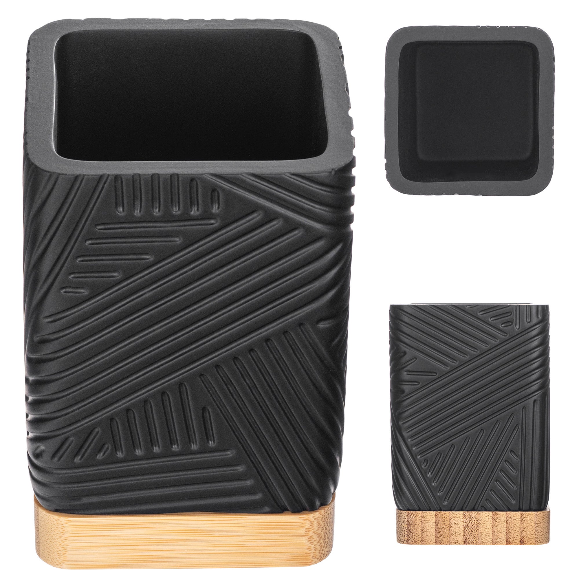 Set de Salle de Bain 5 pièces Accessoires De Bain Tasse Bouteille Porte