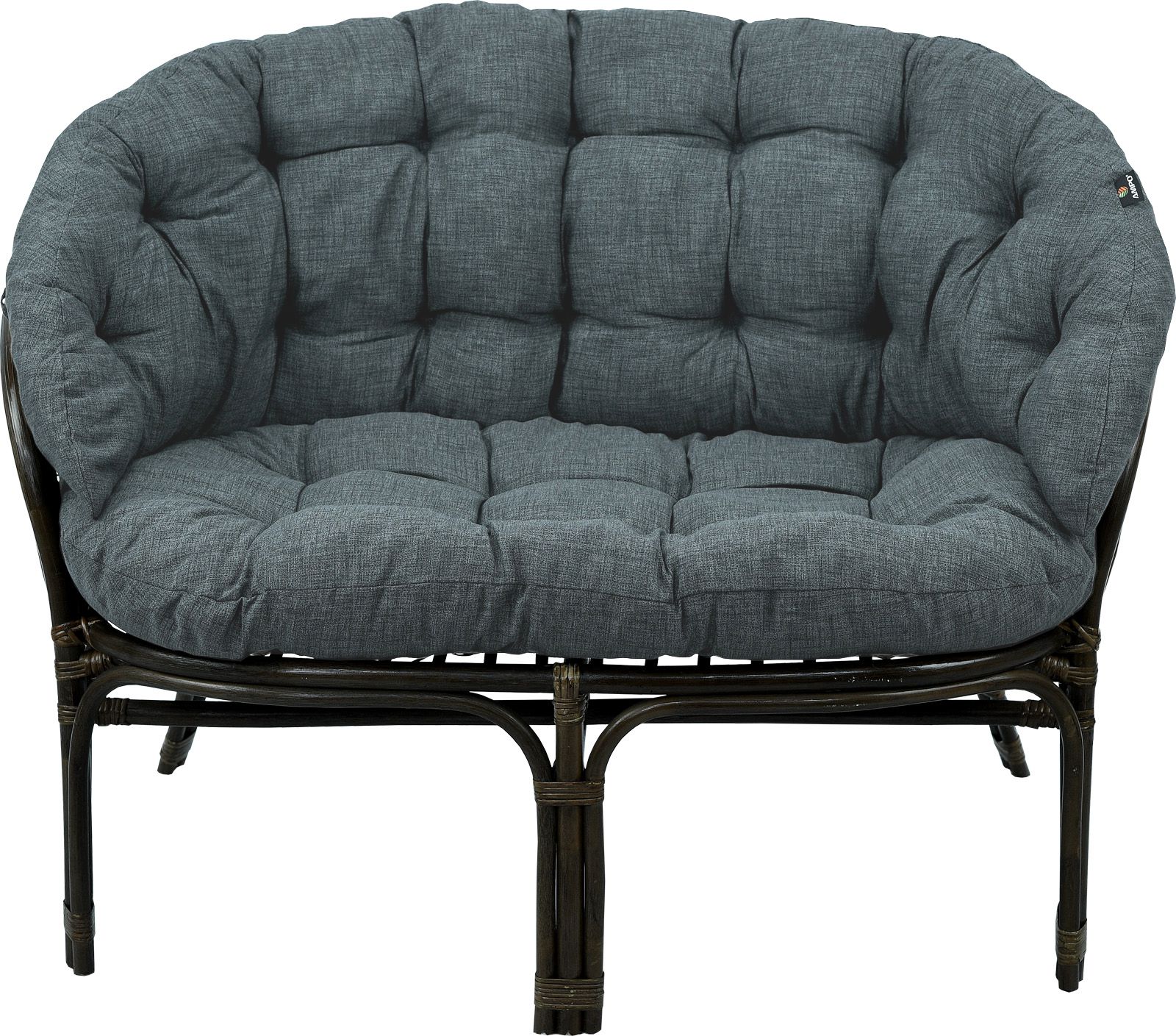 Poduszka na sofę rattanową wiklinową AMPO antracyt 1 szt.