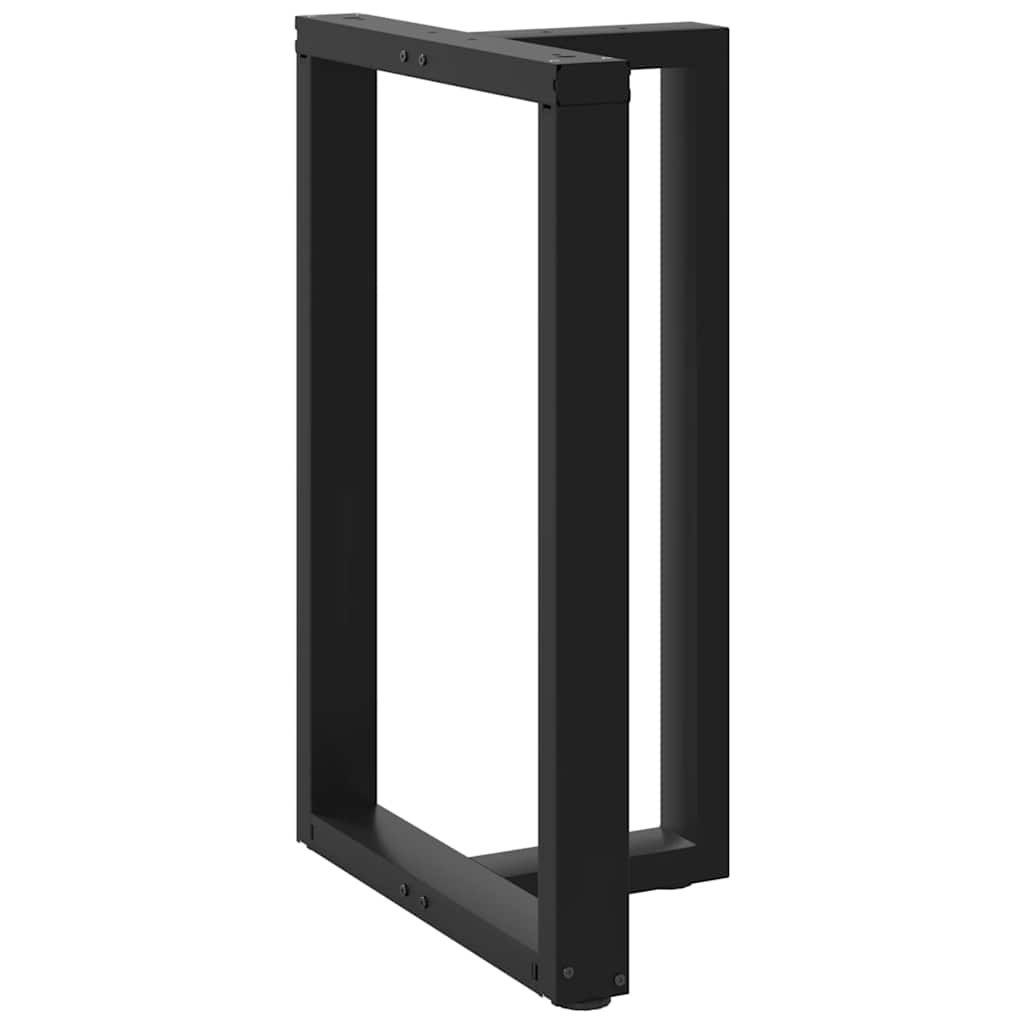 Pernas de mesa de bar em forma de T 2 peças aço preto 60x35x(90-91) cm - COMFORTXL - 4
