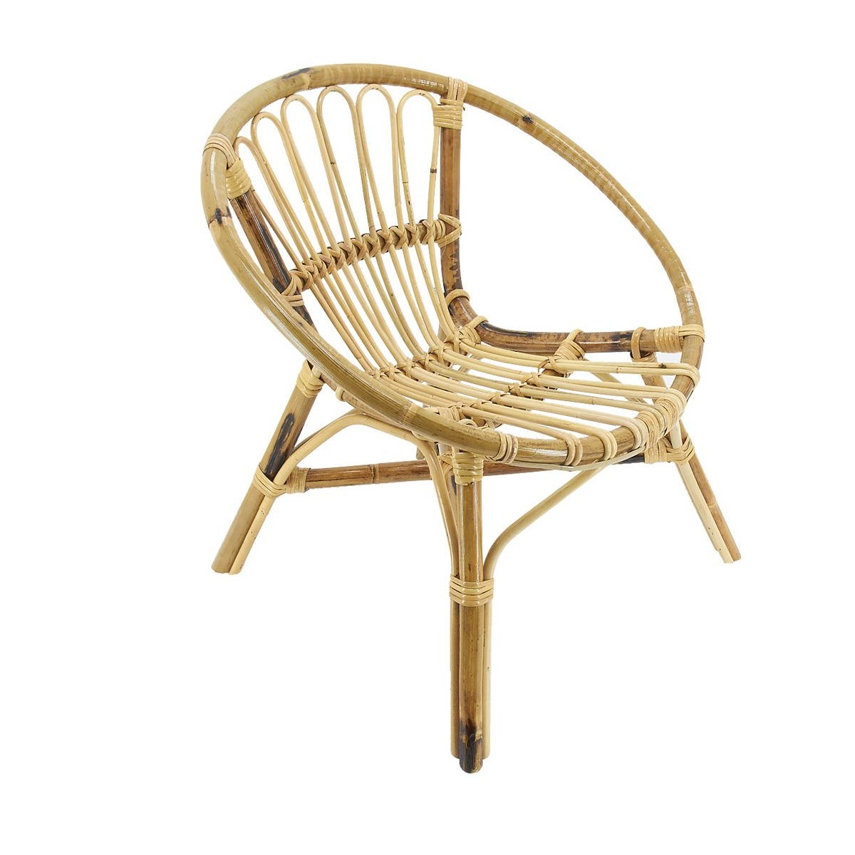 Fauteuil rond enfant en rotin Lune Aubry Gaspard | Leroy Merlin