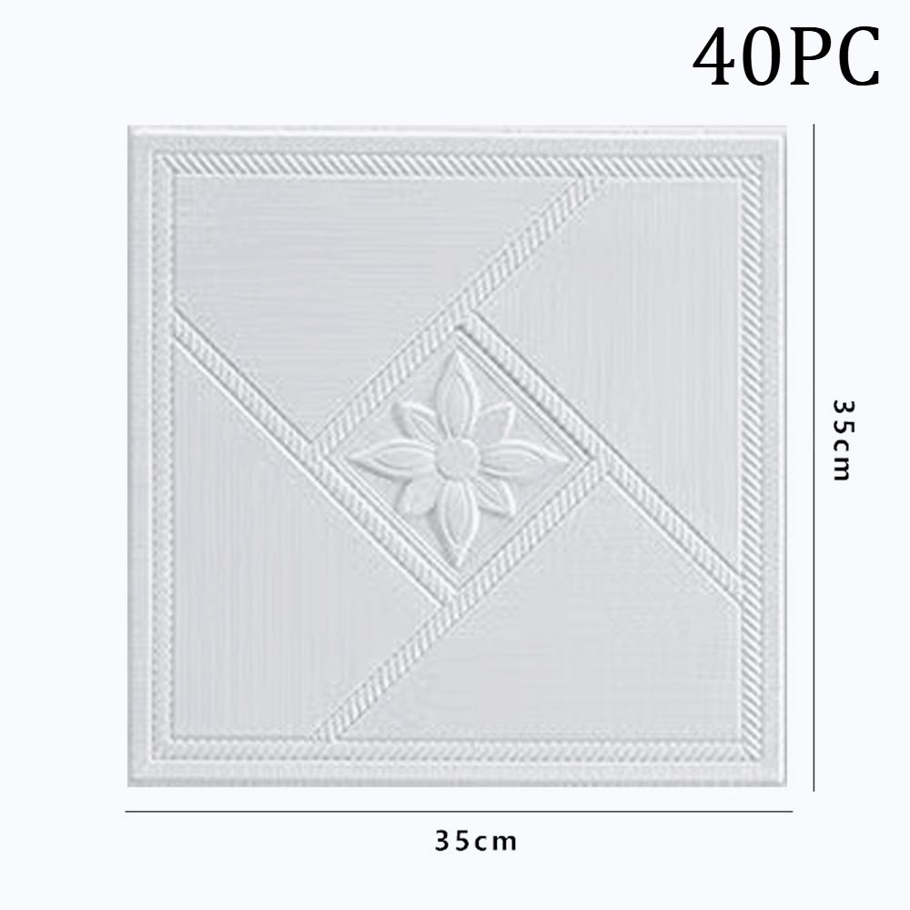 Samoprzylepna Piankowa Okładzina Ścienna 3D, 40 sztuk, Naklejka na Ścianę Sufitową, 35 × 35 cm, Dekoracja Do Renowacji Domu, QT1-7