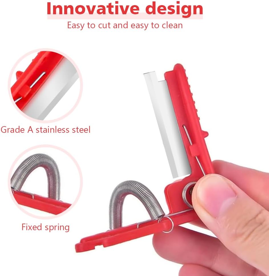 Couteau de jardin multifonctionnel pour couper les feuilles et cueillir les fruits, outil de récolte (rouge, lot de 10). - 3