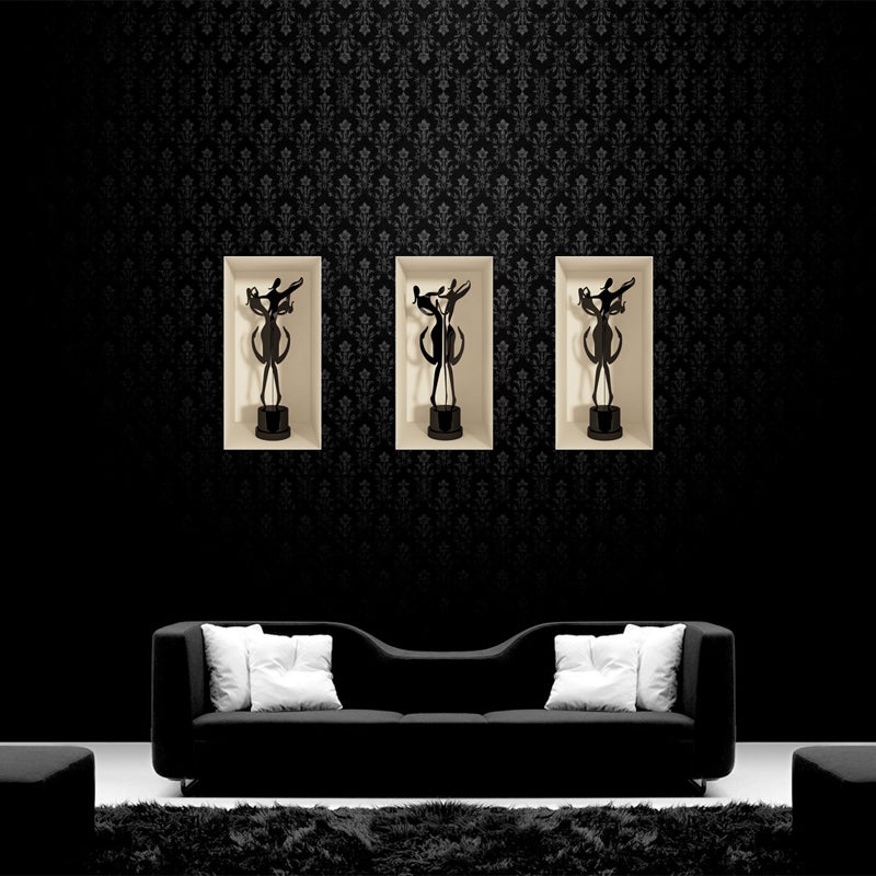 Pegatina de efecto 3d figures - adhesivo de pared - revestimiento sticker mural decorativo - 80x120cm