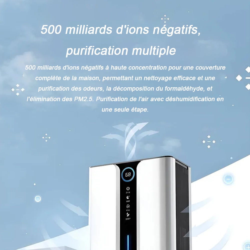 Deumidificatore intelligente ad alte prestazioni, silenzioso (30 dB) con display digitale e serbatoio da 3L - Ideale per ambienti fino a 30 m² - 3