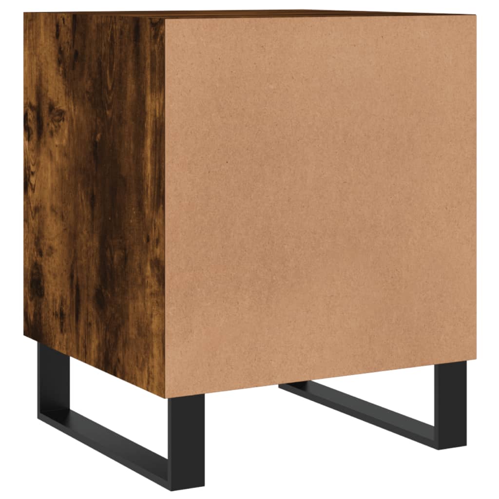 Maison Exclusive - Tables de chevet 2 pcs chêne fumé 40x40x50 cm bois d'ingénierie - 9