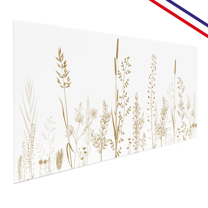 Crédence de salle de bain en PVC floral marron 140x30 cm (en 2 bandeaux) - Vegetalist - 4