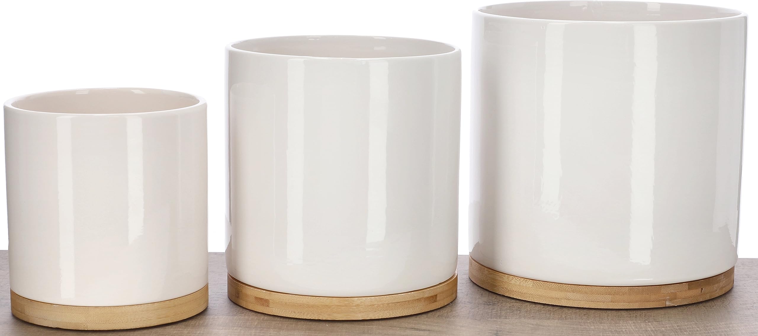 Donica doniczka osłonka ceramiczna z bambusem fi13 - KOTARBAU - 9
