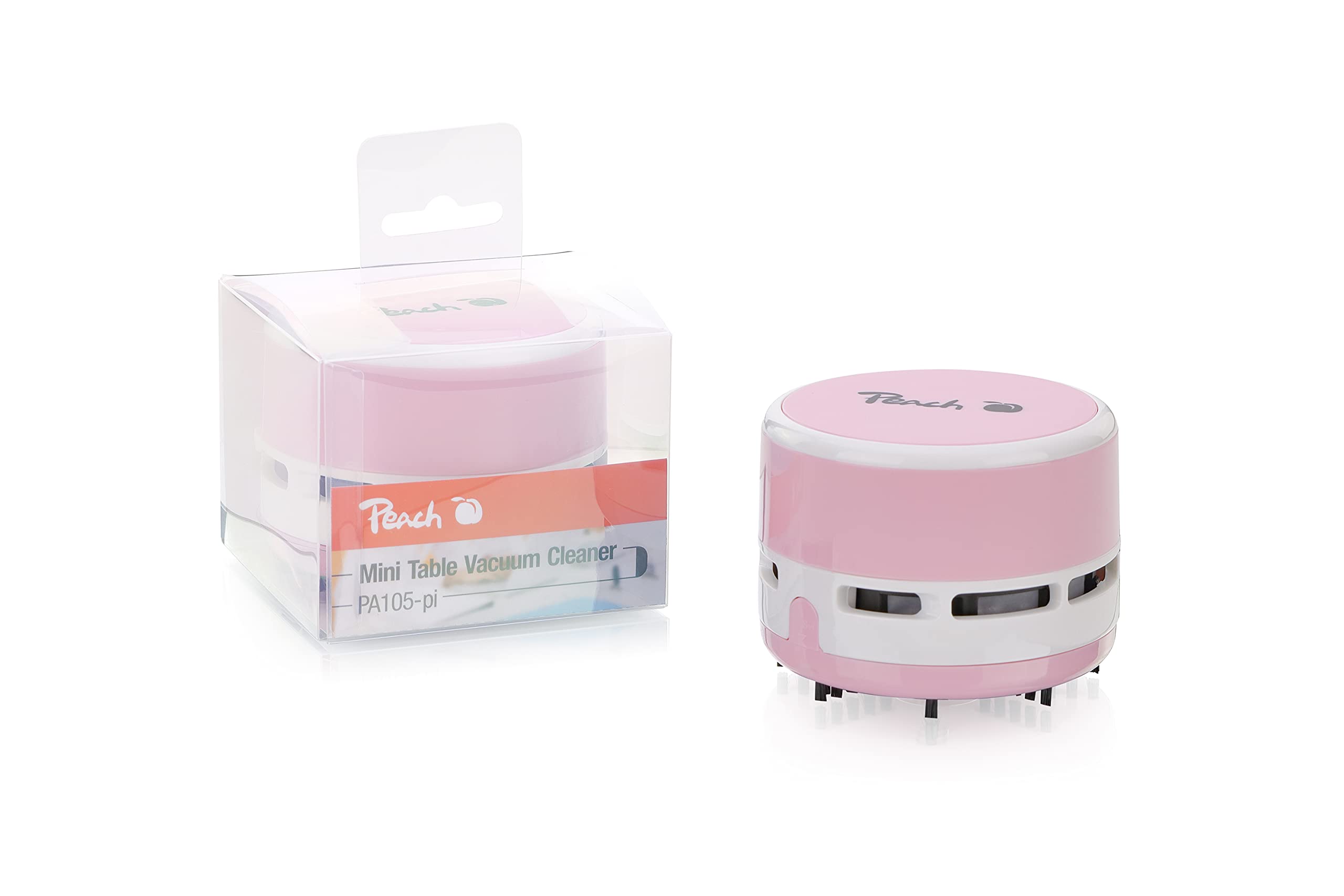 Peach Mini aspirapolvere - funzionamento a batteria (2x AA) - elevata potenza di aspirazione - rosa - PA105, 1 pezzo - 2