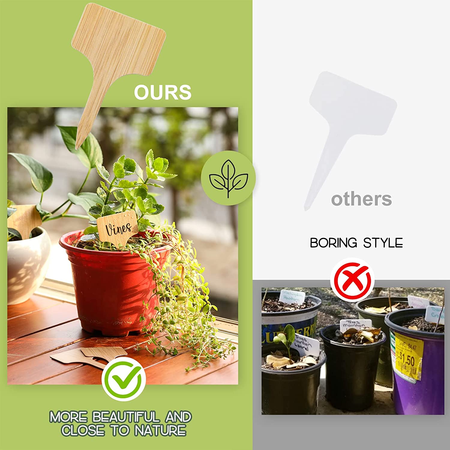 Lot De 50 étiquettes De Plantes En Aluminium De 4,6 X 8 Cm Avec Trou