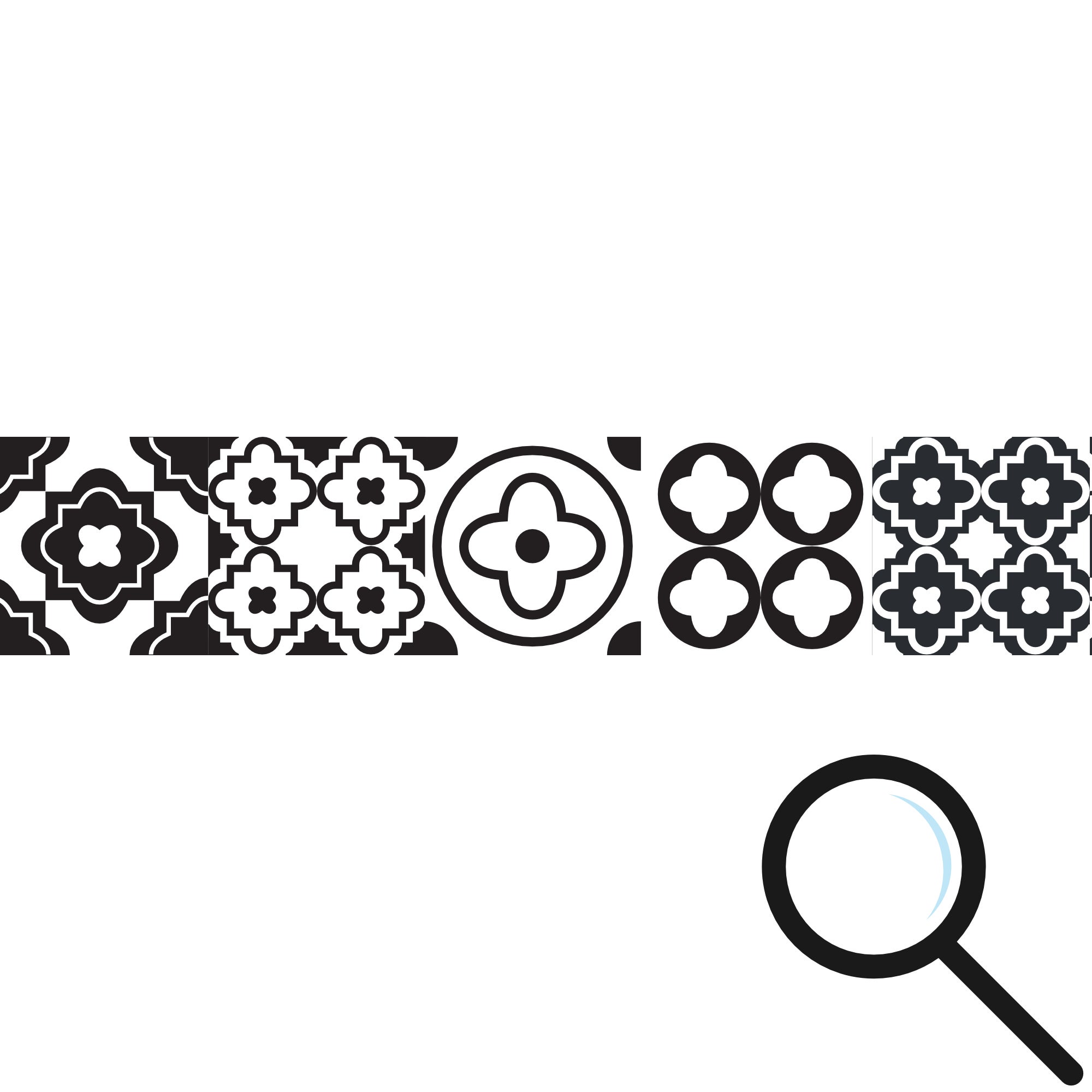 Pegatina de frecuencia adhesiva decorativa, mosaicos de cemento adhesivos terricos, estilo antiguo, 5 cm x 300 cm - 4