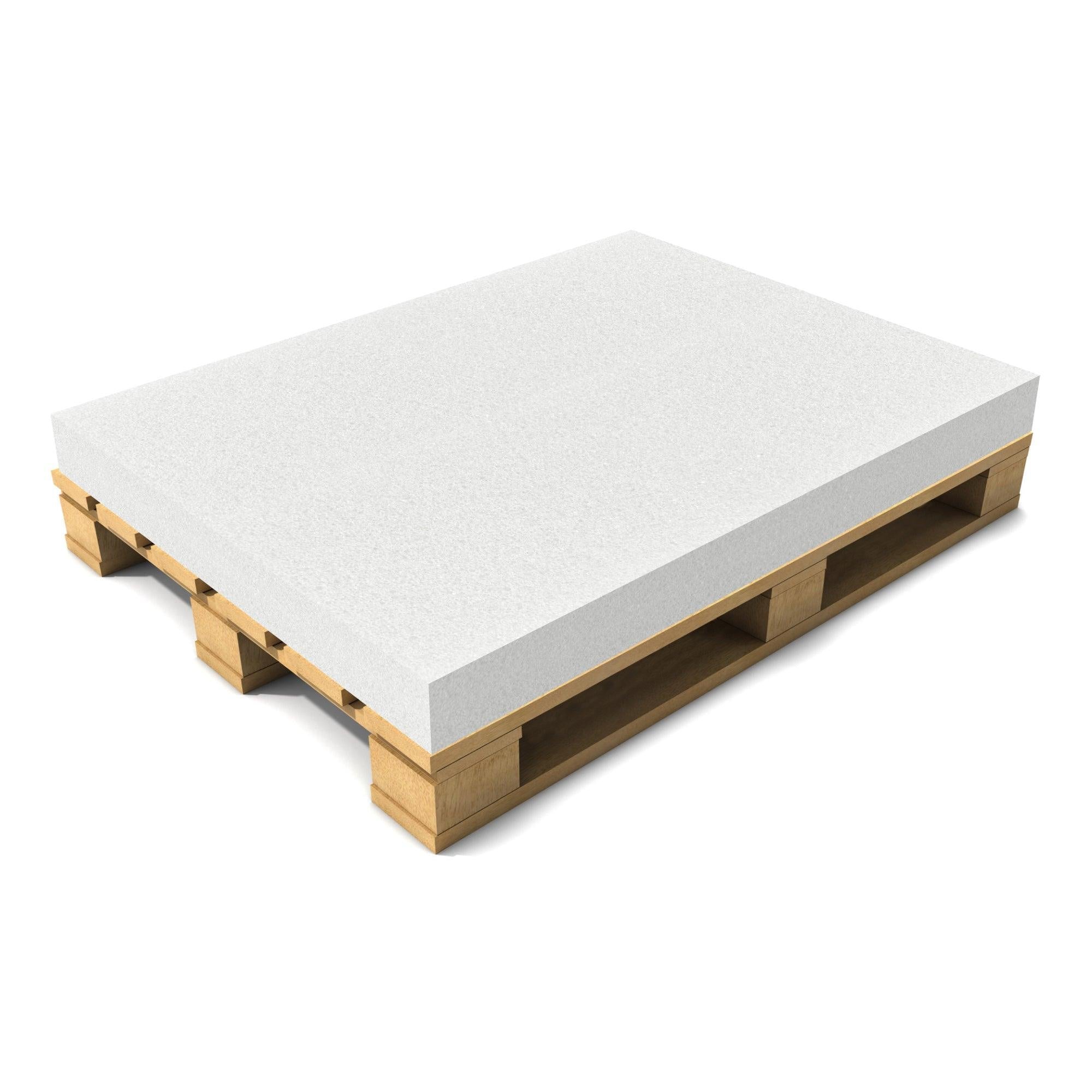 Cojín para palé sin funda de esponja para palé 120 x 80 x 10 cm blanco 03_0001543
