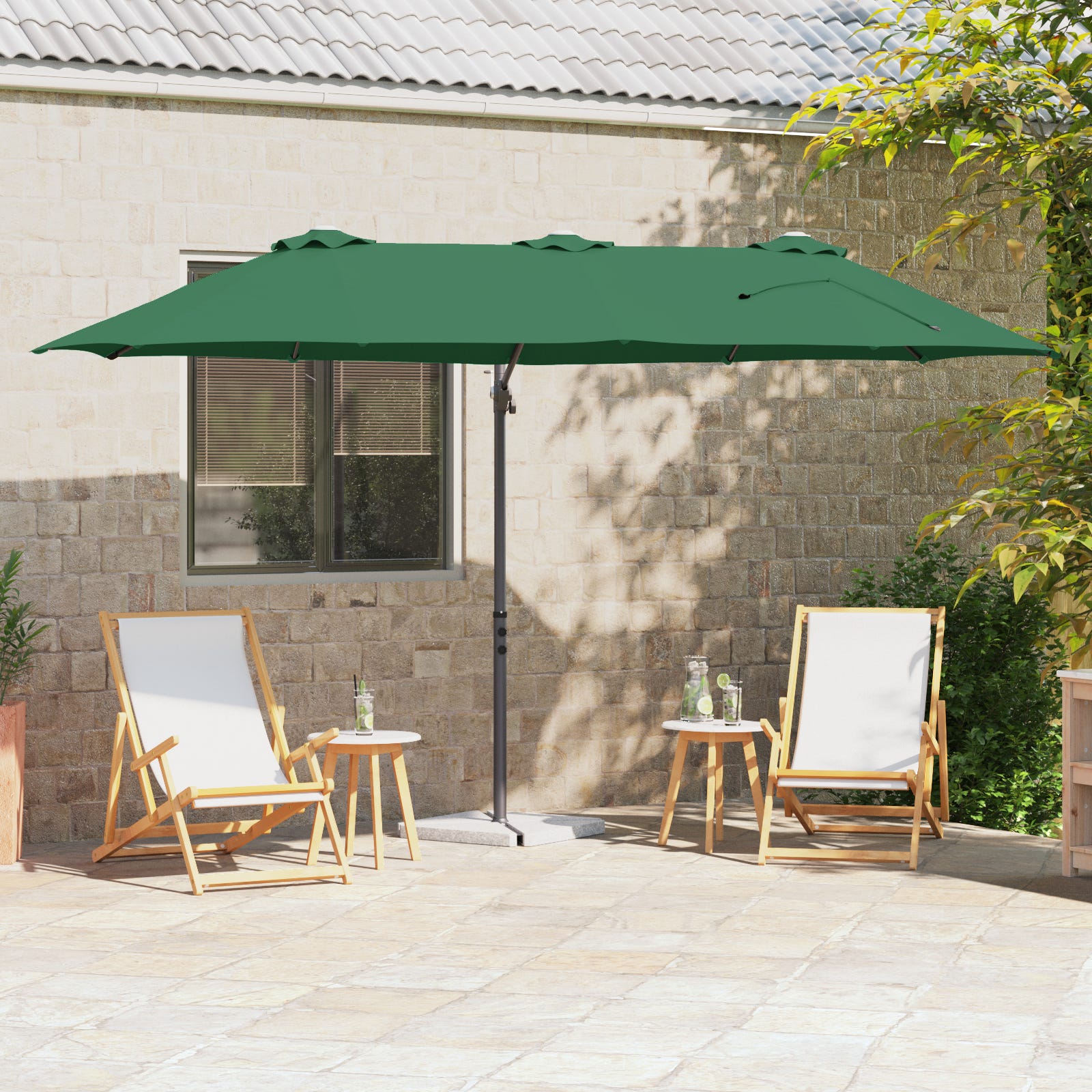 Ombrellone da esterno con palo in alluminio 600 cm bianco sabbia 020008236 Ombrellone da esterno con palo in alluminio 600 cm bianco sabbia 020008236
