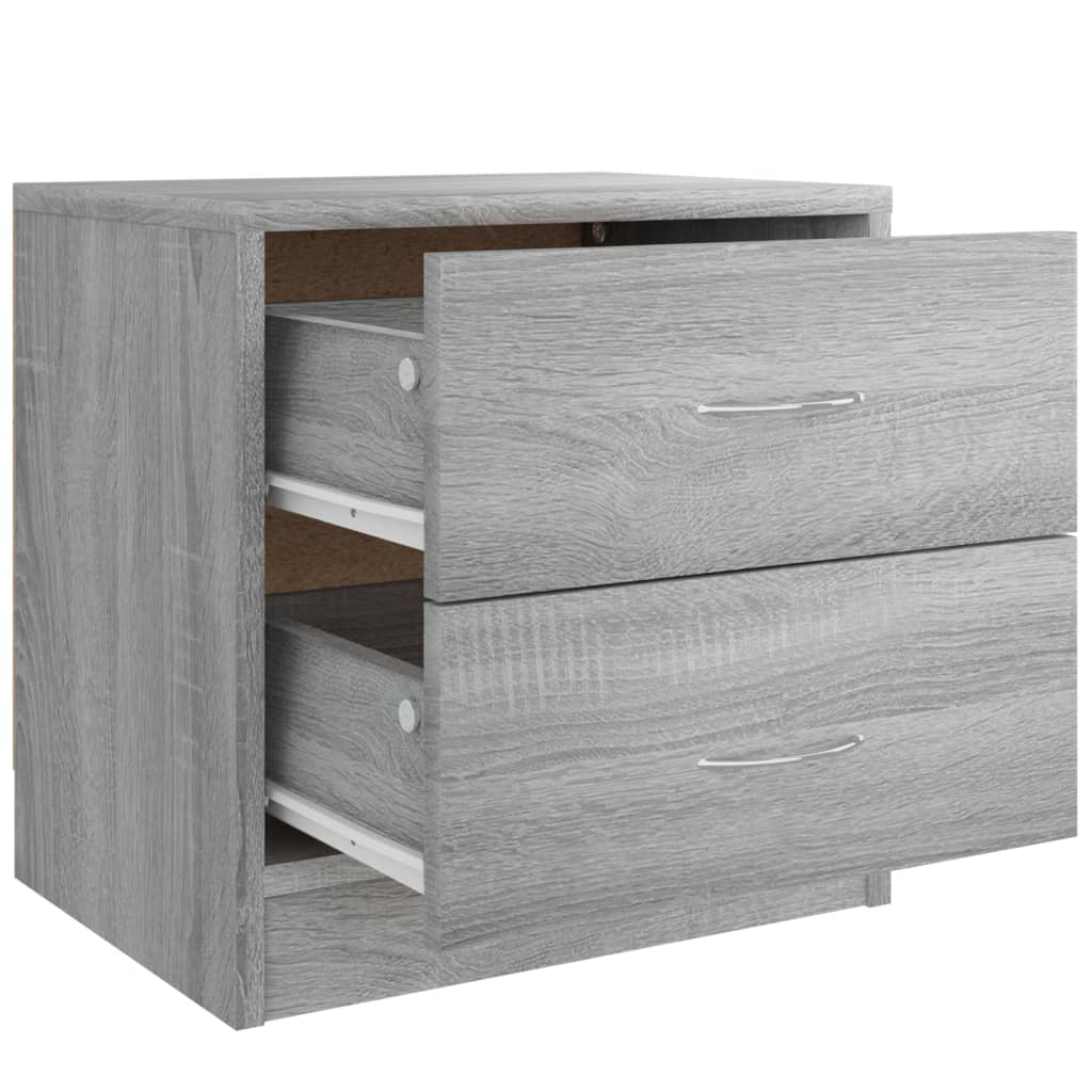 vidaXL Comodino Grigio Sonoma 40x30x40 cm in Legno Multistrato - 6