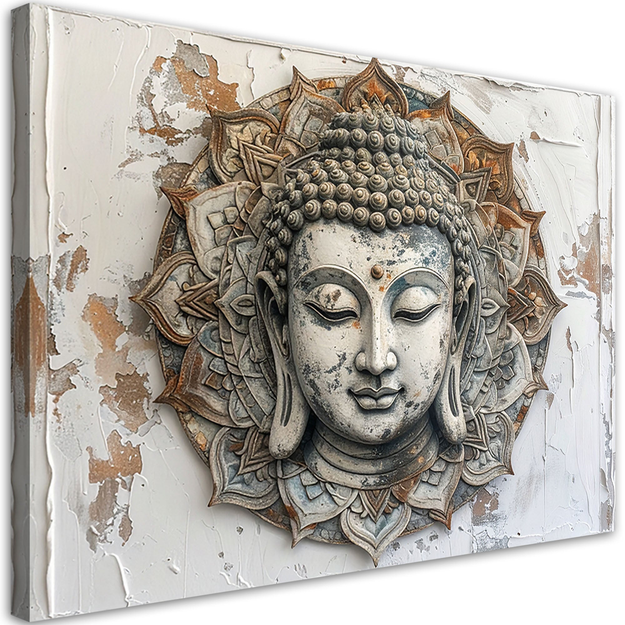 Obraz do salonu sypialni biura, Mandala Budda Zen Spa w stylu vintage 100x70