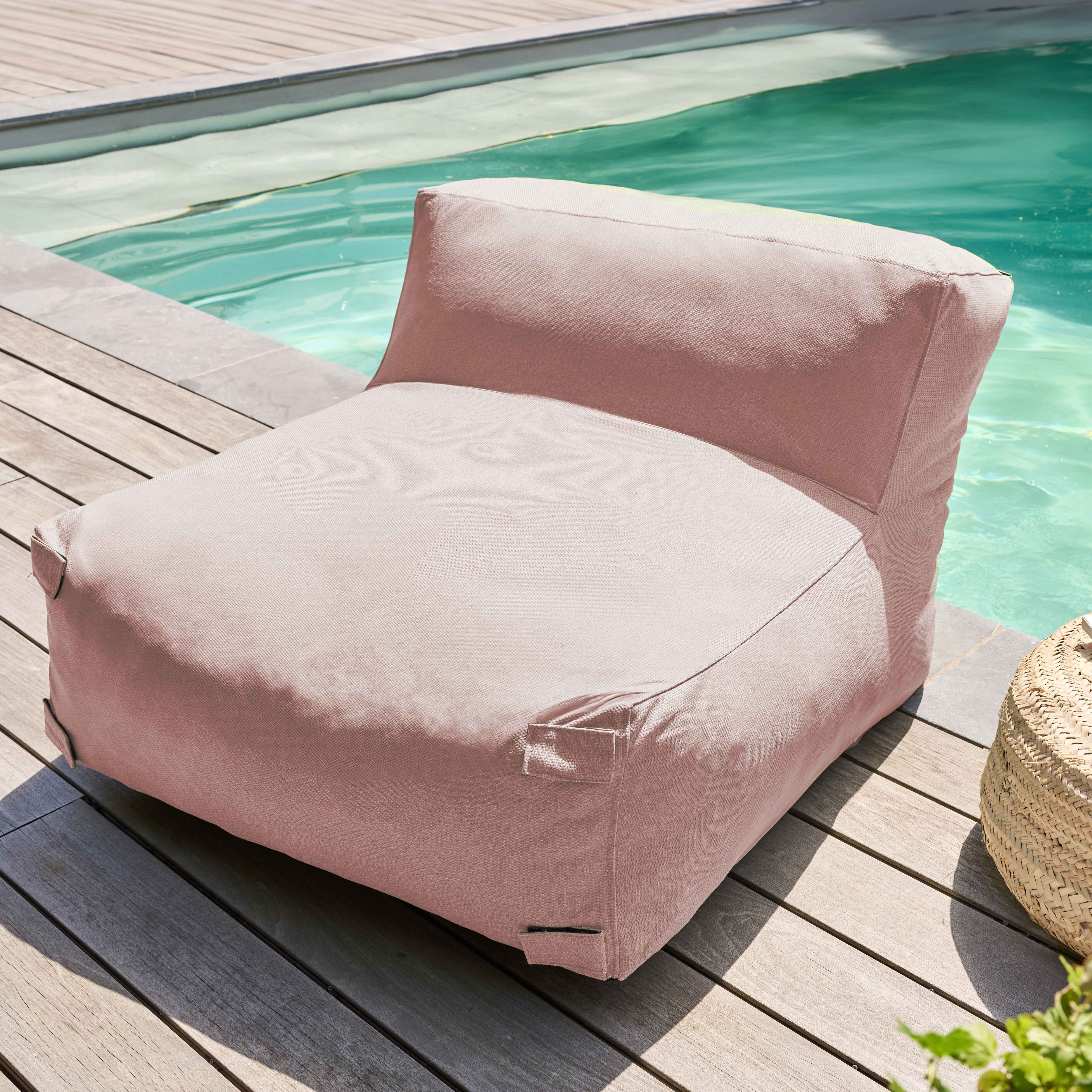Canapé de jardin modulable 4 places rose poudré, Mixi - Oviala - 4
